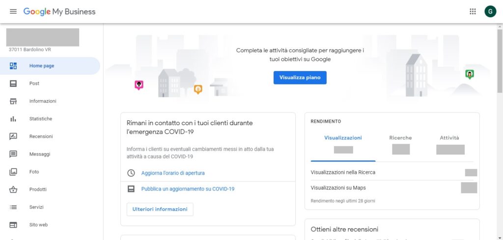google my business per hotel